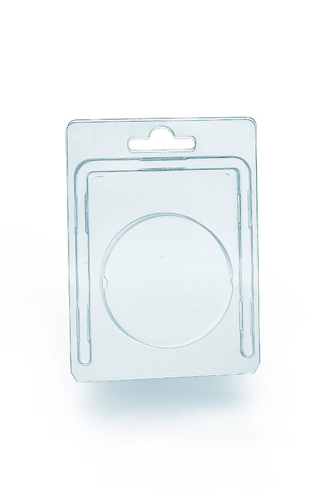 Klarsicht Klappverpackung mit rundem Innenkorpus