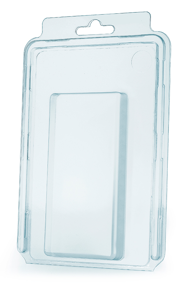 Transparente Klappblister clap-pac 2 mit rechteckiger Innenabmessung