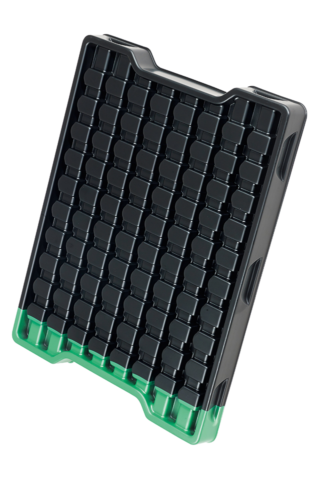 Tiefziehteil mit grünem Kennzeichnungsstreifen