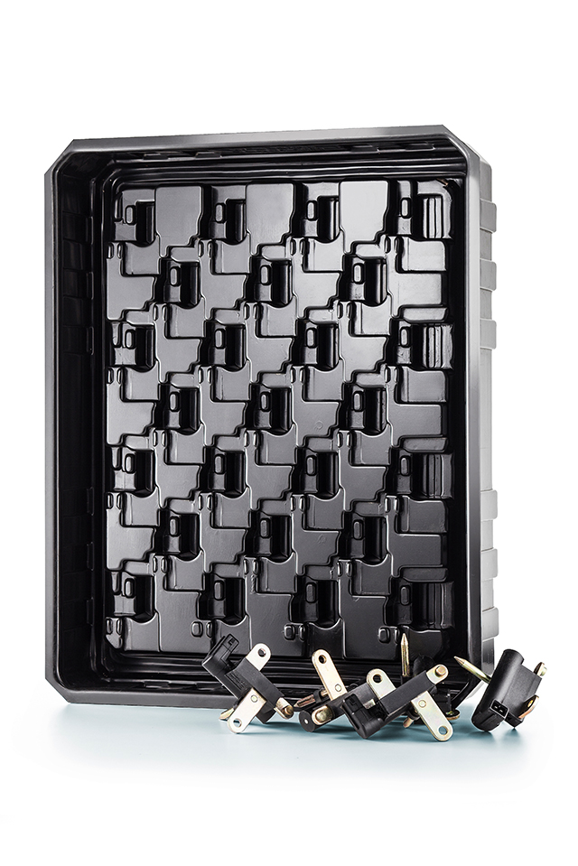 Werkstückträger tiefgezogen, 3-K-Tray für die Automobiltechnik