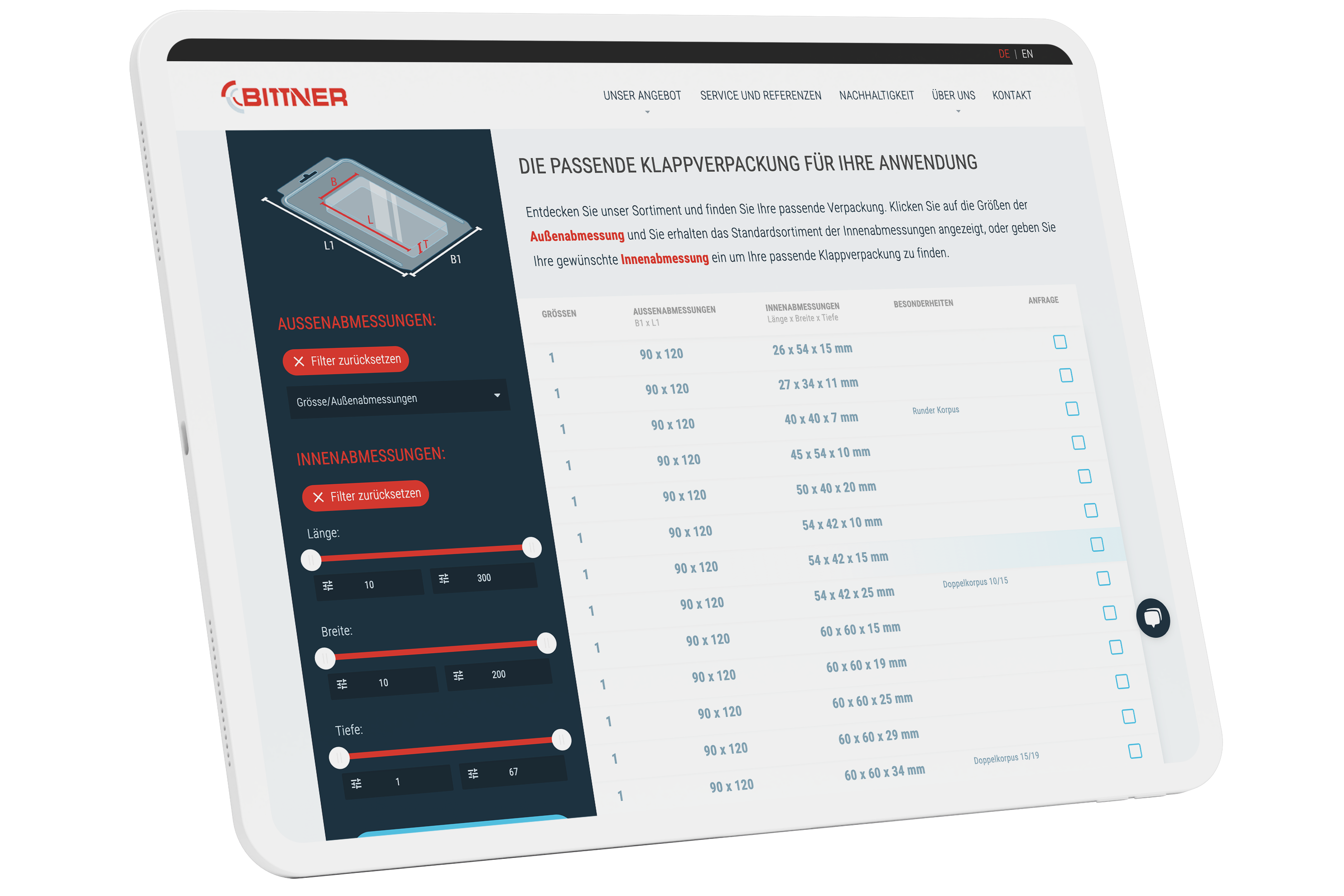 Passende Klappverpackung für Ihre Anwendung finden